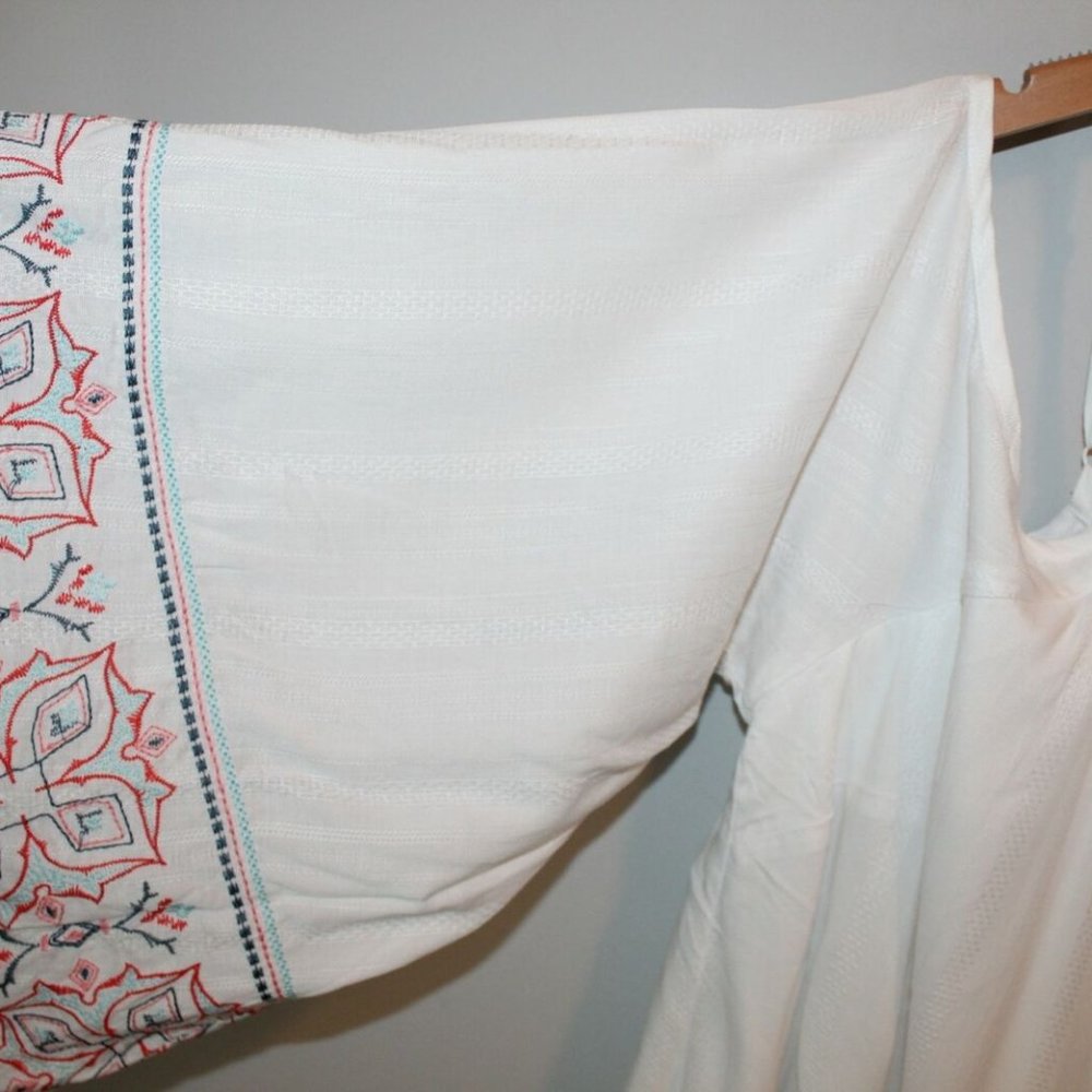 Ava & Viv Embroidered Festival Cold Shoulder Dress Peasant Boho Size 4X HW6997 - Picture 3 of 8
